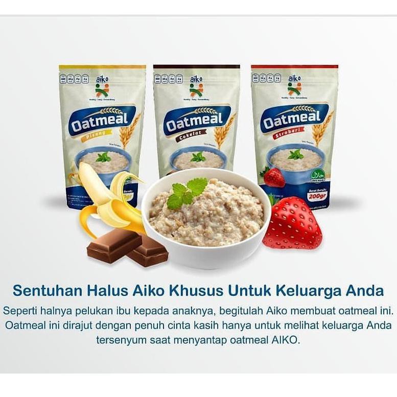 Jual vI6Code Oatmeal AIKO (Choco / Strawberry/Ba) Makanan Untuk Bayi