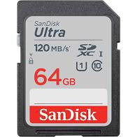 Sandisk Ultra SDHC 64GB UHS-I Card 140Mb/s Memory Card Kamera 64GB 120Mb/s