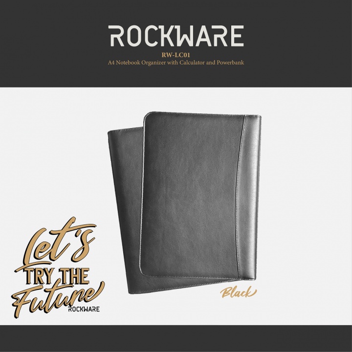 

PS5409 ROCKWARE RW-LC01 - A4 Notebook Organizer with Calculator and Powerbank