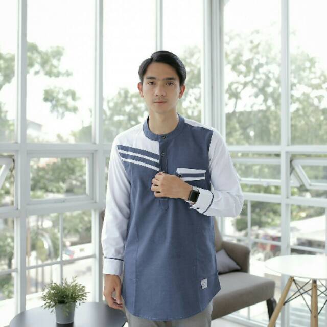 Kurta Pakistan Pria Progressman Original Lengan Panjang Simple Lis Hedlong Premium Quality