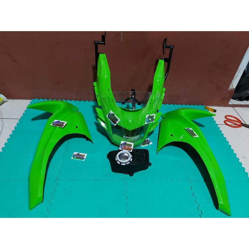 Termurah paket ganteng fairing barong sayap body coak tameng cowling breket tanduk rusa batok ninja 