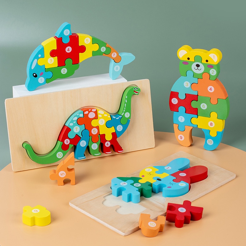 Mainan Puzzle Kayu Anak 3D Jigsaw puzzle Lucu  L274