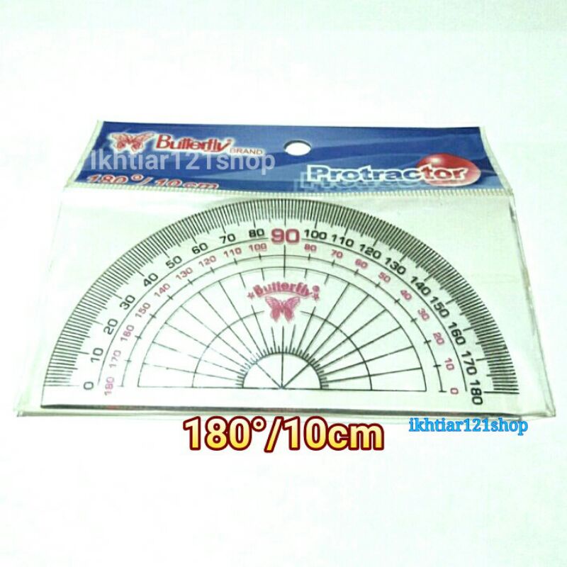 

Busur Derajat 10 cm/Penggaris Busur Derajat 180° Mika 10cm Extra Tebal