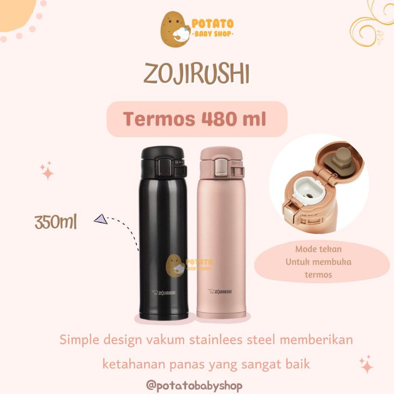 Zojirushi Vaccum Mug Termos 600ml SM-SD60, 480ml SM-SD48  &amp; 360ml SM-SD36 / termos air panas