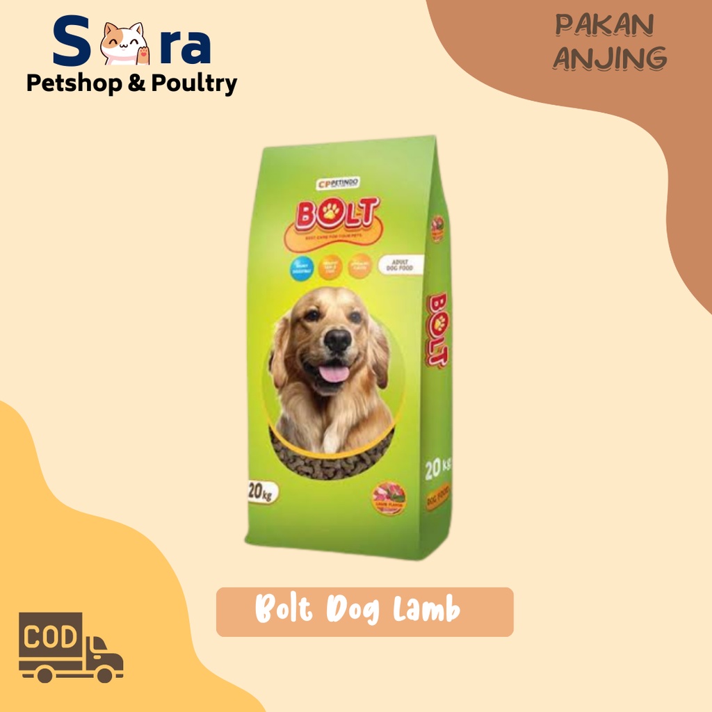 BOLT DOG BEEF / BOLT DOG LAMB REPACK 1 KG / PAKAN ANJING MURAH / MAKANAN ANJING MURAH / BOLT ANJING 