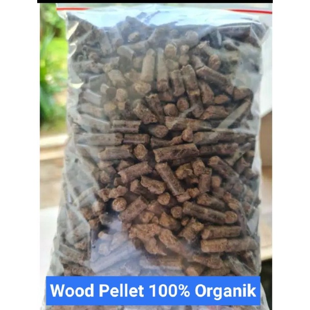 1kg Pelet Kayu Wood Pellet Pasir Kucing 100%organik