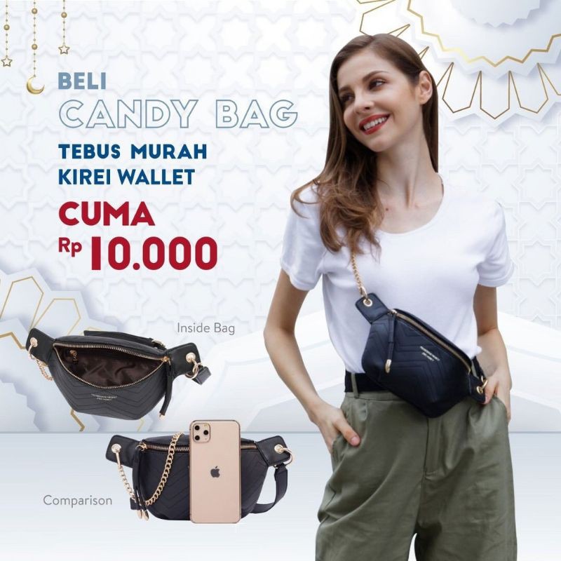 Tas Wanita Selempang Candy Waistbag Tebus Murah Kirei Jims Honey Original - Teras_jimshoney