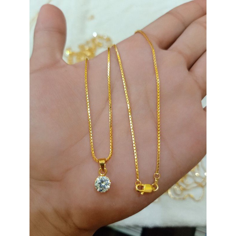 KALUNG ITALI DEWASA PERAK 925 LAPIS MAS