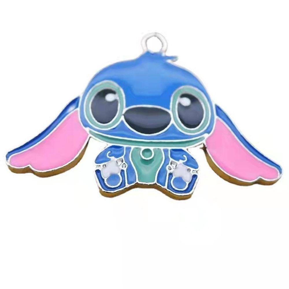 MXBEAUTY Lilo &amp; Stitch Liontin Kawaii Lucu Kalung Gantung Liontin Ornamen Perhiasan Anime Necklace