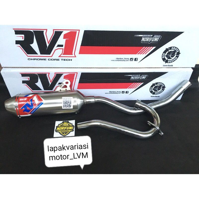 knalpot noripumi rv1 shorty CRF 150 L crome original