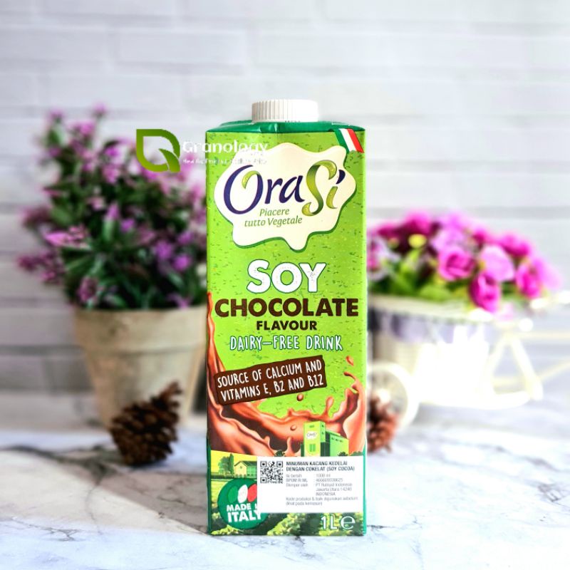 Orasi Soya Chocolate No GMO / Susu Kacang Kedelai 1 liter