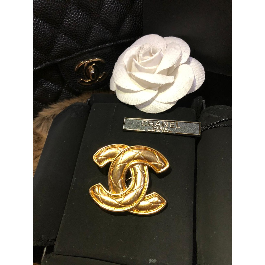 CHANEL BROS BROOCH ORI QUALITY Vintage Gold Iconic