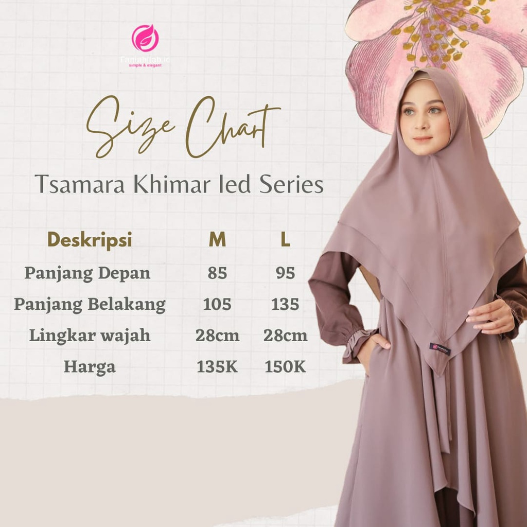 Booking khimar Tsamara Series fania Hijab.id / Kerudung Tsamara / Khimar Pasangan Tsamara