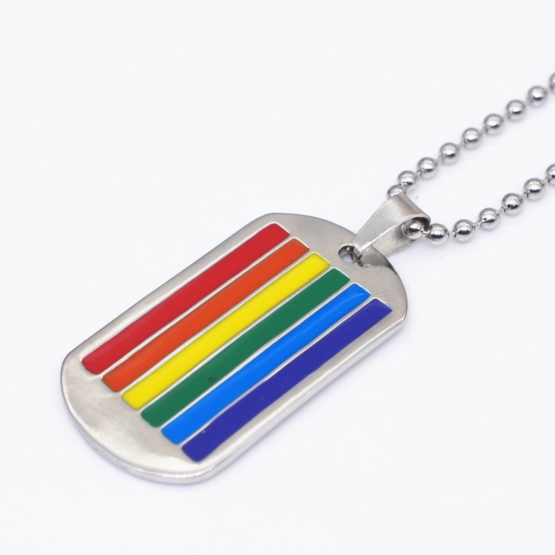 [Ready Stock]Fashion Personality Colorful Pendant Rainbow Necklace