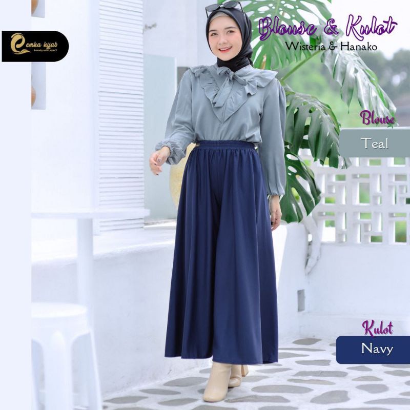 Blouse Wisteria By EmkaHijab Bahan Syakila Import