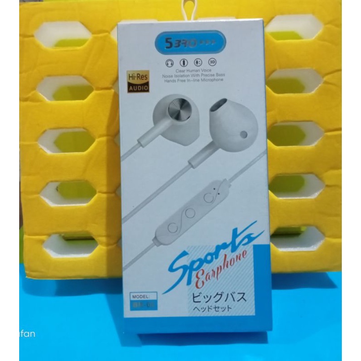 HEADSET HANDSFREE EARPHONE BLUETOOTH 5BRO SPORT