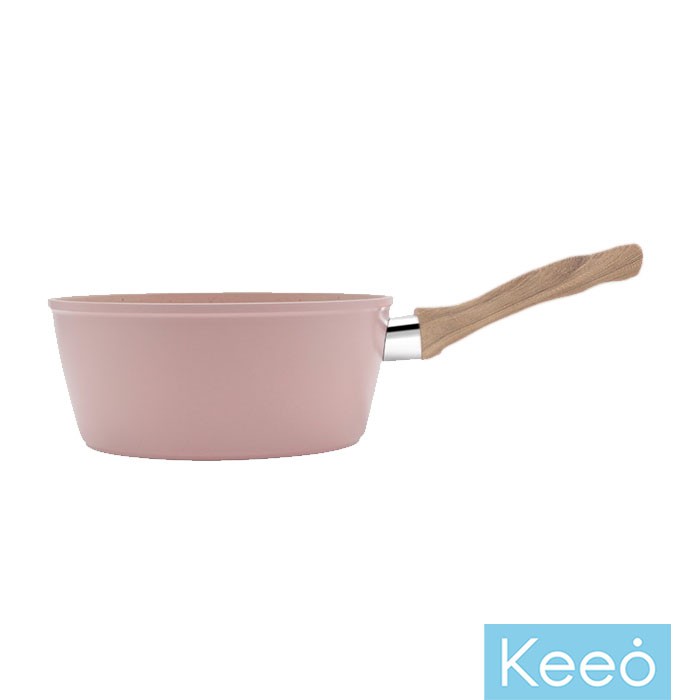 Keeo 16 cm Panci Anti Lengket Marble Granit (Sauce Pan) Pink