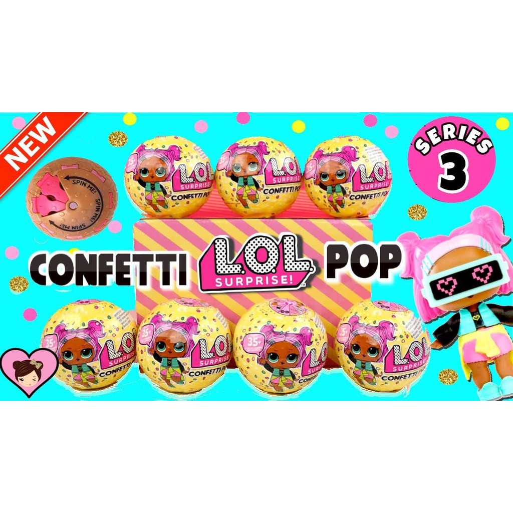 NEW SALE LOL Surprise Ball seri Confetti /Mainan Anak Perempuan LOL Confetti