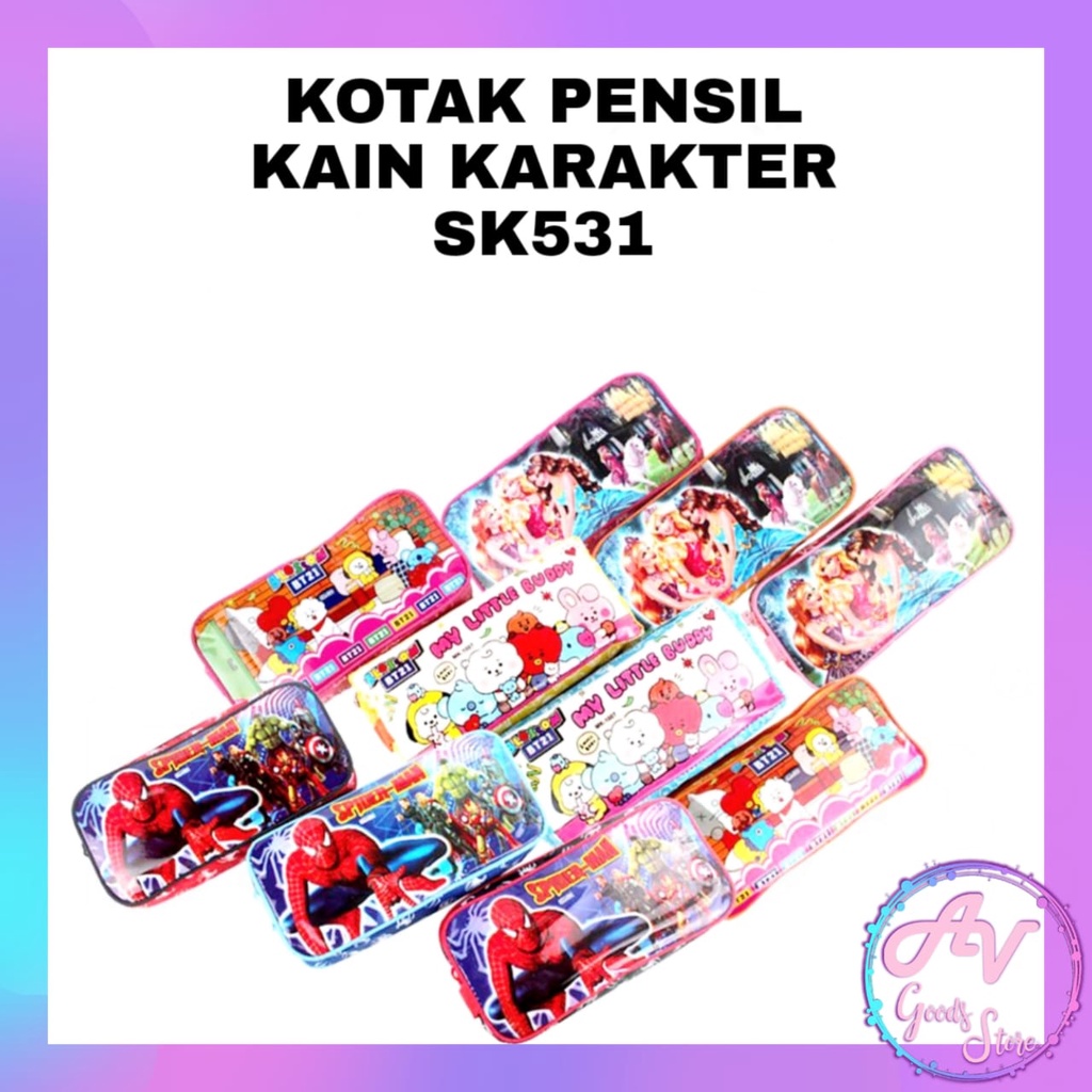 

Kotak Pensil Kain Karakter SK513 / Tempat Pensil Kain Karakter / Kotak Pensil