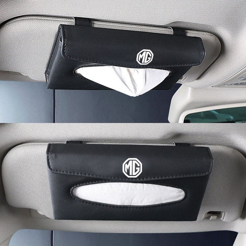 (G-CLUB) Kotak Tisu Bahan Kulit Untuk Sun Visor Mobil MG5 MG6 MG ZS MG RX5