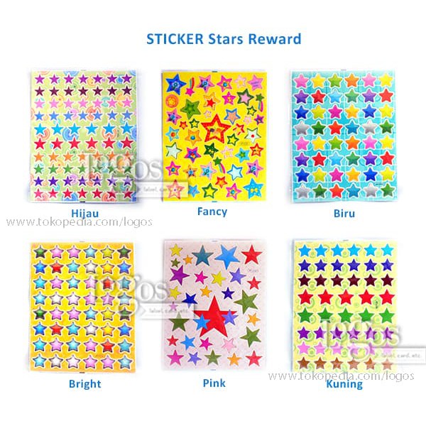 

BEST DEAL STICKER NON-KARAKTER STARS COLOURFUL. STIKER HADIAH ANAK BINTANG !!