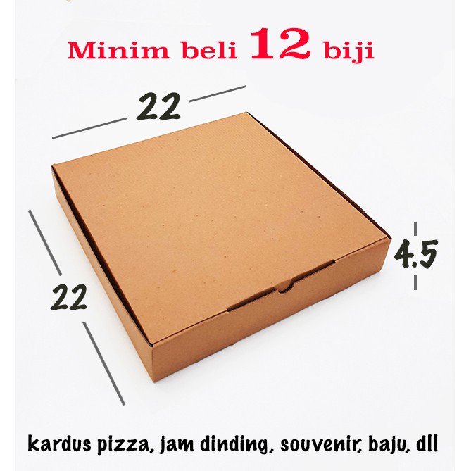 Kardus Pizza Polos 22x22x4 5 Karton Box Packing Dus Coklat Kraft Murah Dus Baju Gift Box Shopee Indonesia