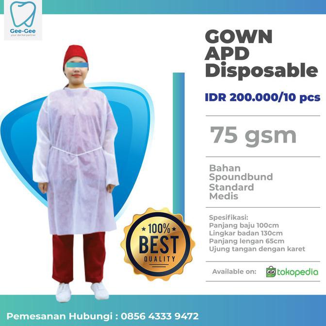 Baju APD GOWN Medis / Surgical GOWN /Disposable GOWN/Hazmat (GROSIR)