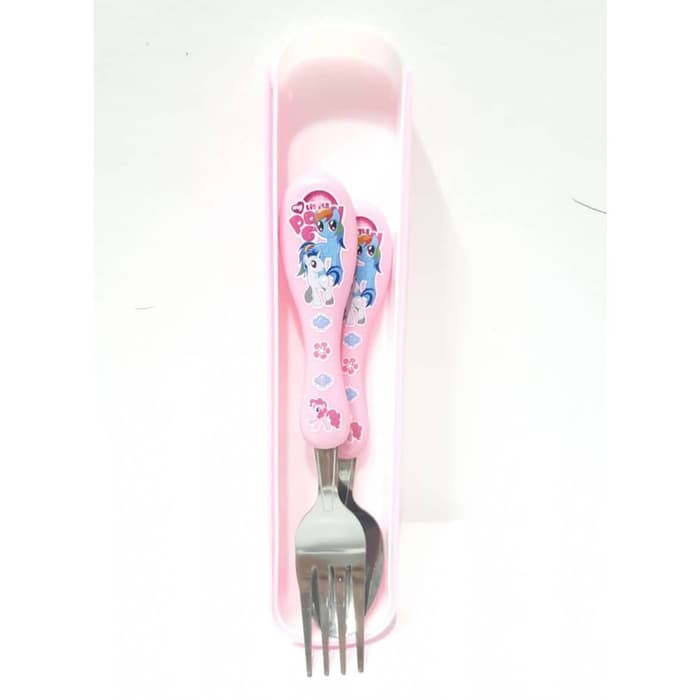Sendok Garpu Stainless Set Alat Makan Anak Perempuan My Little Pony - sen819