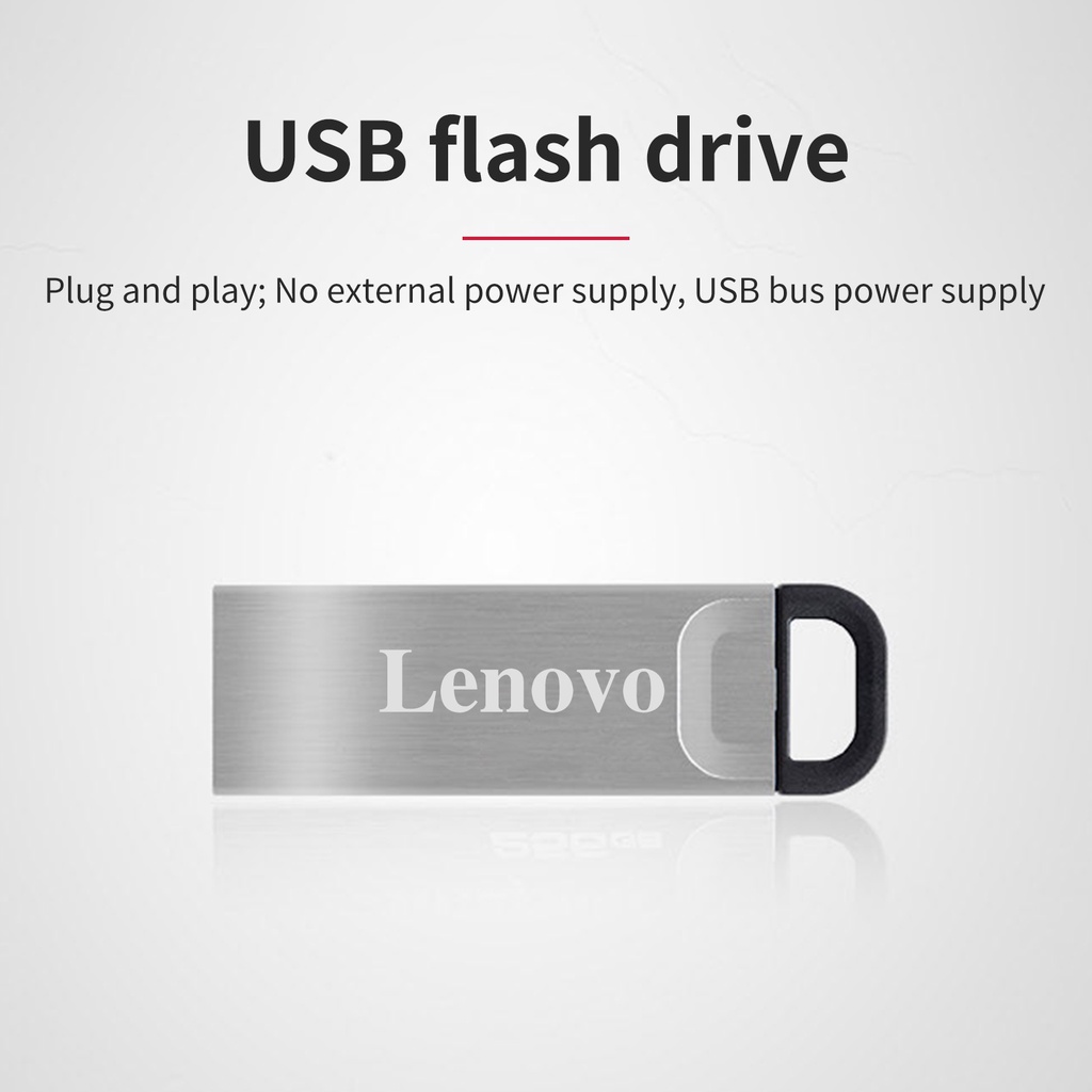(Huluboy) Lenovo 1TB / 2TB Flashdisk USB Mini Anti Air Plug &amp; Play Untuk PC