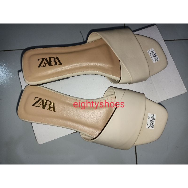 SANDAL TEPLEK ZARA FLATSHOES CHARLES SENDAL SANTAI WANITA MALL MODEL IMPORT KOREA