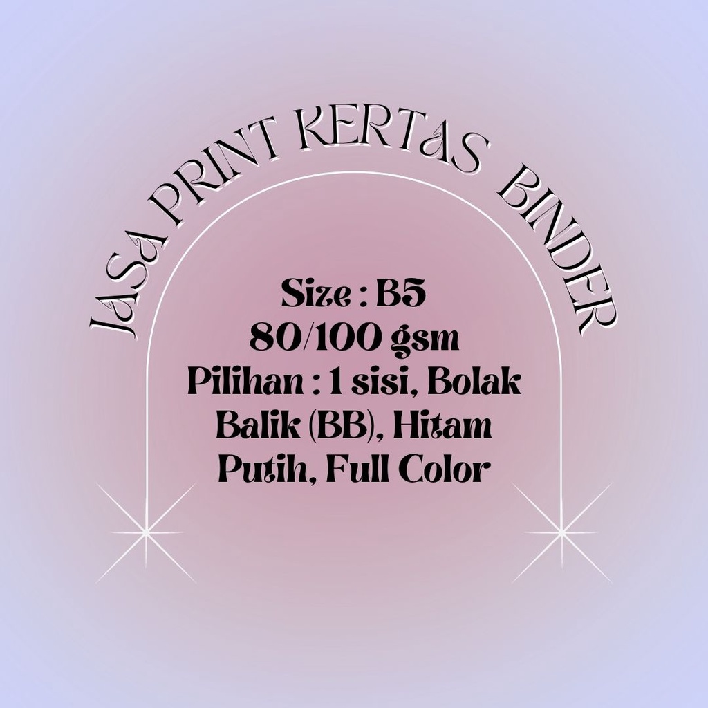 

Jasa Print Kertas Binder B5 (26 rings) 80/100 gsm