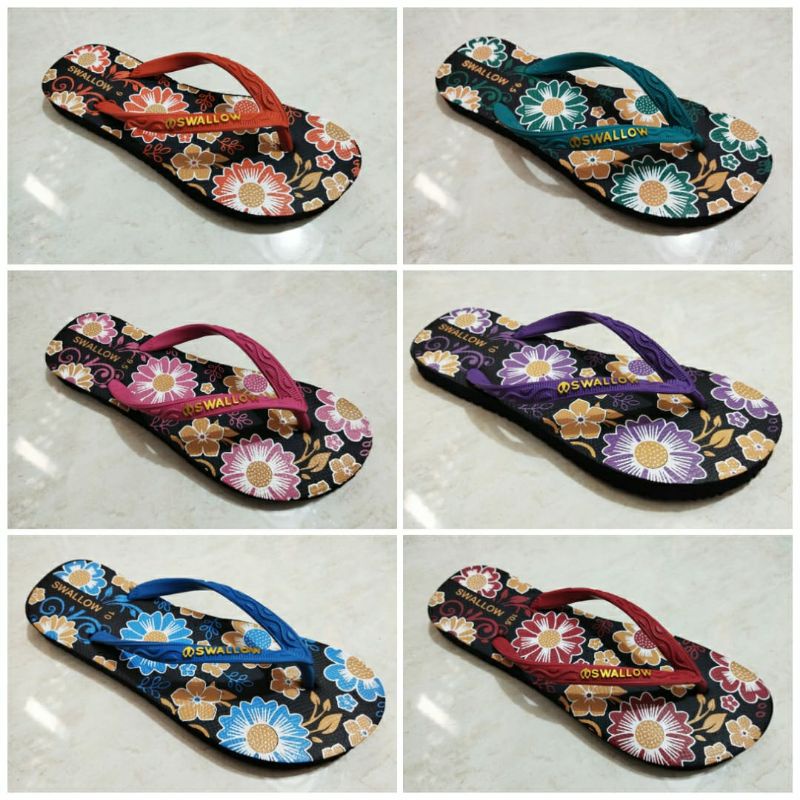 SWALLOW Sandal Jepit Wanita Swallow Floral