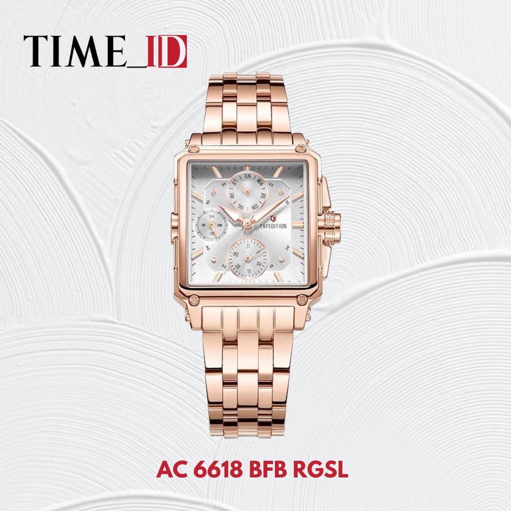 Jam Tangan Expedition 6618 ROSEGOLD SILVER Wanita
