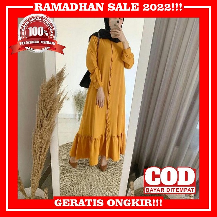 Baju Gamis Wanita Remaja Terbaru 2022 Model Kekinian Duyung Bhan Brukat Modern Pesta Kondangan Lebar