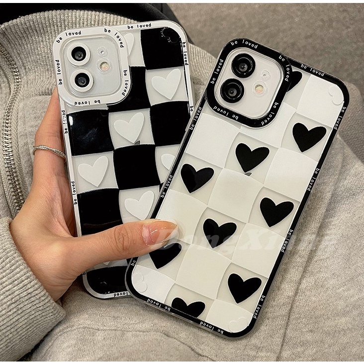 Soft Case TPU Transparan Motif Hati Untuk Hp iPhone 7 8 X XR XS Max 6 6s 7 8 Plus SE 2020 iPhone 12 11 Pro Max 13 13Pro Max