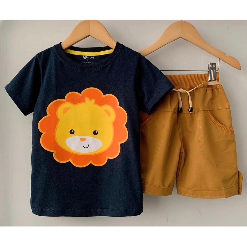 PROMO SETELAN BAJU ANAK MOTIF CROSS KID LION 1-5 TAHUN SETELAN BAJU ANAK LAKI LAKI DAN PEREMPUAN SETELAN BAJU ANAK TERBARU