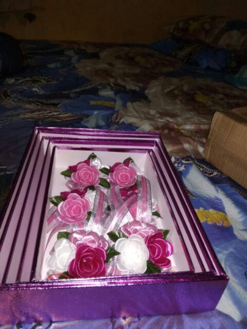 Kotak Hantaran Pink 1 Set Isi 6 Kotak