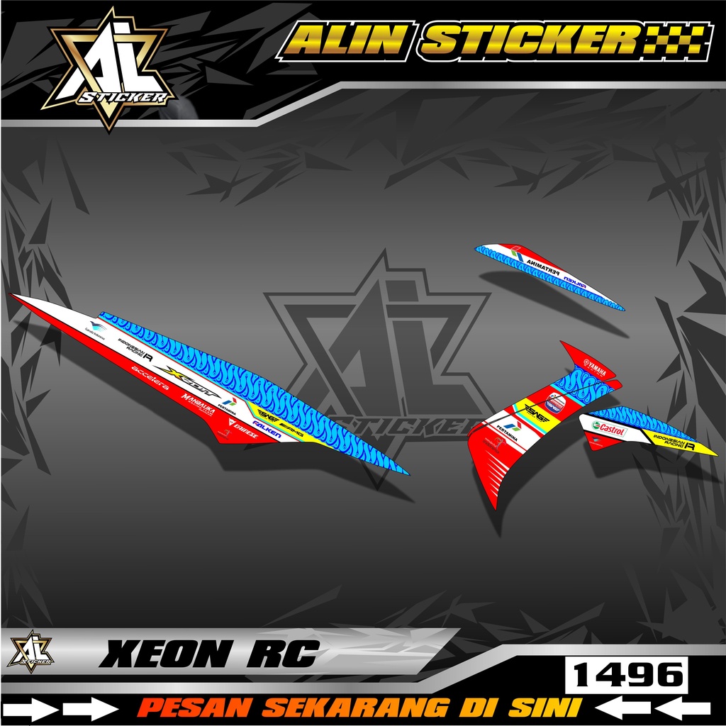1496 STRIPING STICKER XEON RC MANDALIKA RACING SEMI FULL