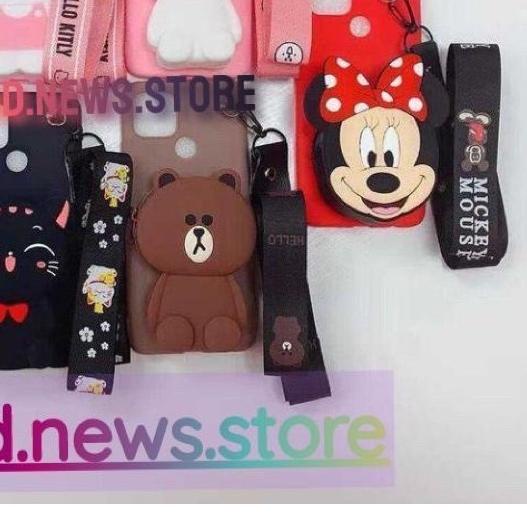❂ XIAOMI/ REDMI 4X 4A 5A 6A 7A 8 8A PRO SOFT CASE KARAKTER/ BONEKA DISNEY DOMPET KOIN/ COIN + TALI G