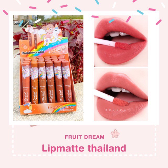 FRUIT DREAM LIPMATTE THAILAND Lipcream Rainbow Color Fruit Dream Lipgloss