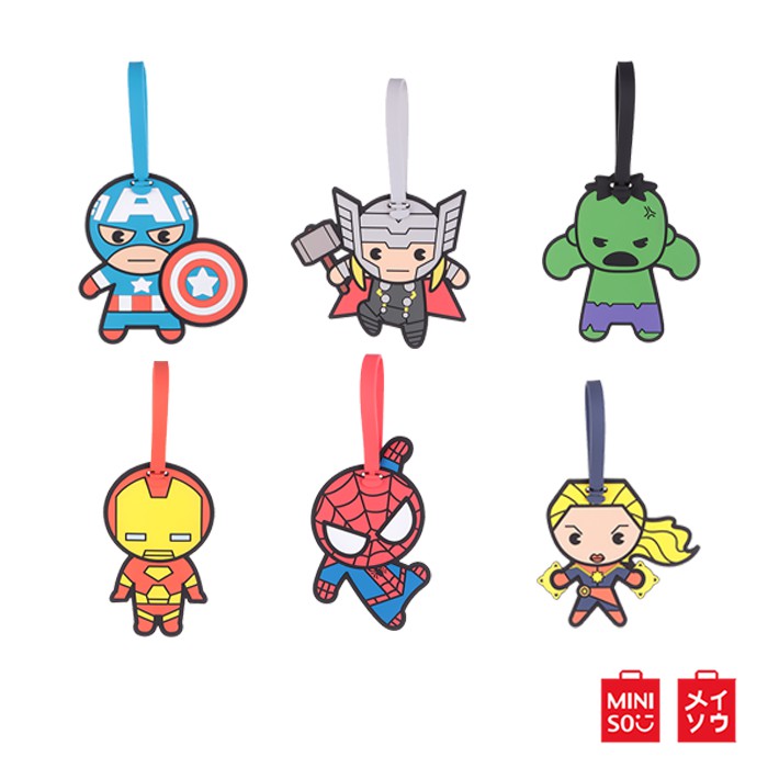  Miniso  Official Marvel Luggage Tag Gantungan Name Tag 