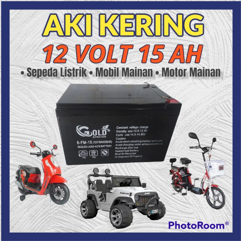 AKI KERING / AKI SEPEDA LISTRIK / BATERAI MOBIL MAINAN / AKI MOBIL MAINAN / AKI MOTOR MAINAN / BATER