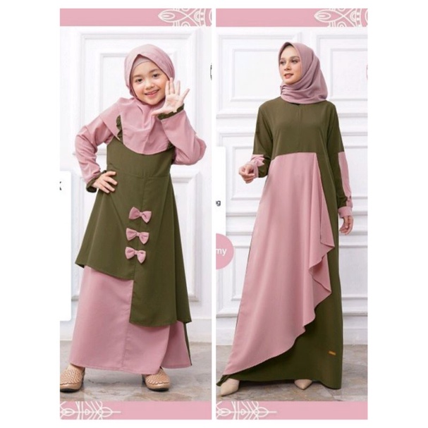 PROMO ❗GAMIS COUPLE IBU&ANAK SARIMBIT NIBRAS