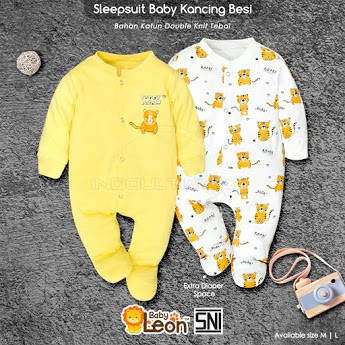 0-1th SNI BABY LEON Sleepsuit jumper piyama baju lengan panjang tidur Bayi GY-052 Laki-Laki Perempuan