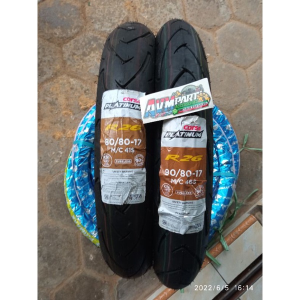 ban corsa r26 90/80 17  ban tubles corsa r 26 100 80 17 megapro gL CB verza tiger old tirev cbr cb15