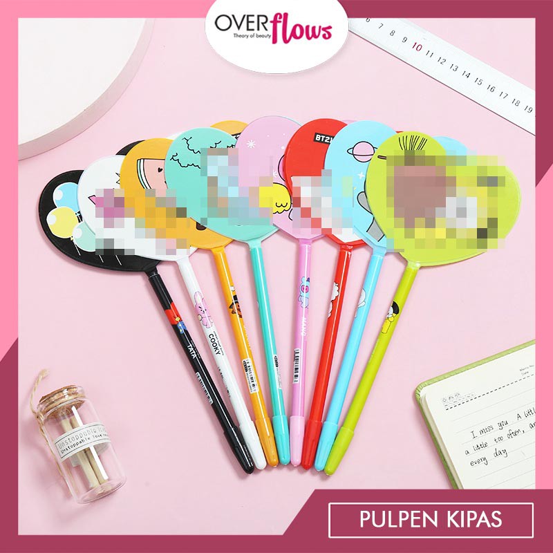 

OVERFLOWS.ID PULPEN KIPAS MOTIF KARAKTER FAN PEN KOREA BOYS