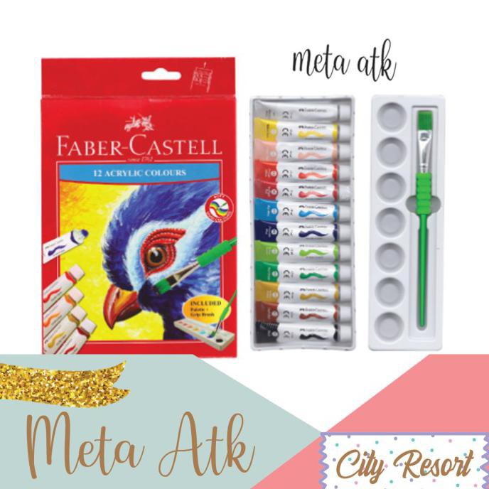 

Sale! Cat Air Akrilik / Cat Acrylic 12 Warna Faber Castell Murah