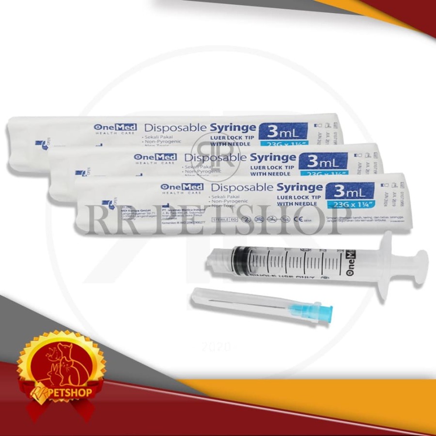 Spuit Spetan Hewan Kucing Anjing 3ml / Suntikan 3ml Tanpa Jarum