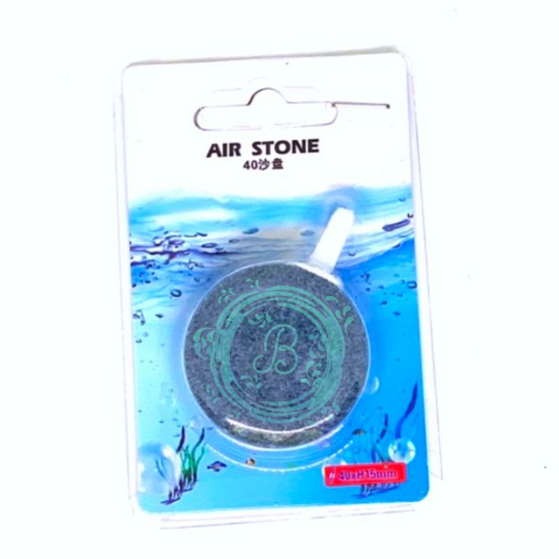 Air Stone Bulat Pipih 40mm 4cm Batu Gelembung Udara Batu Aerasi Batu Aerator Airstone Pipih