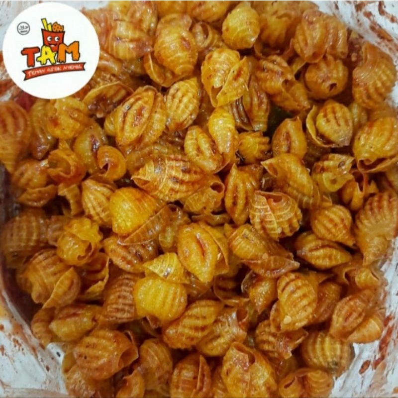 

Makaroni Keong Cikruh Pedas 250 Gram - Tam Snack